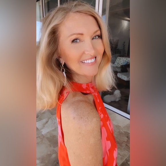 New! Pink & Red Maxi Dress-Small - Picture 5 of 16